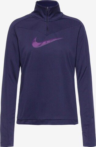 NIKE Performance Shirt 'Swoosh' in Purple: front