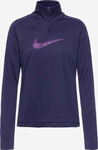 NIKE Performance Shirt 'Swoosh' in Purple: front