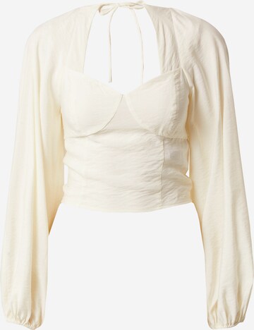 Gina Tricot - Blusa 'Theresa' em branco: frente