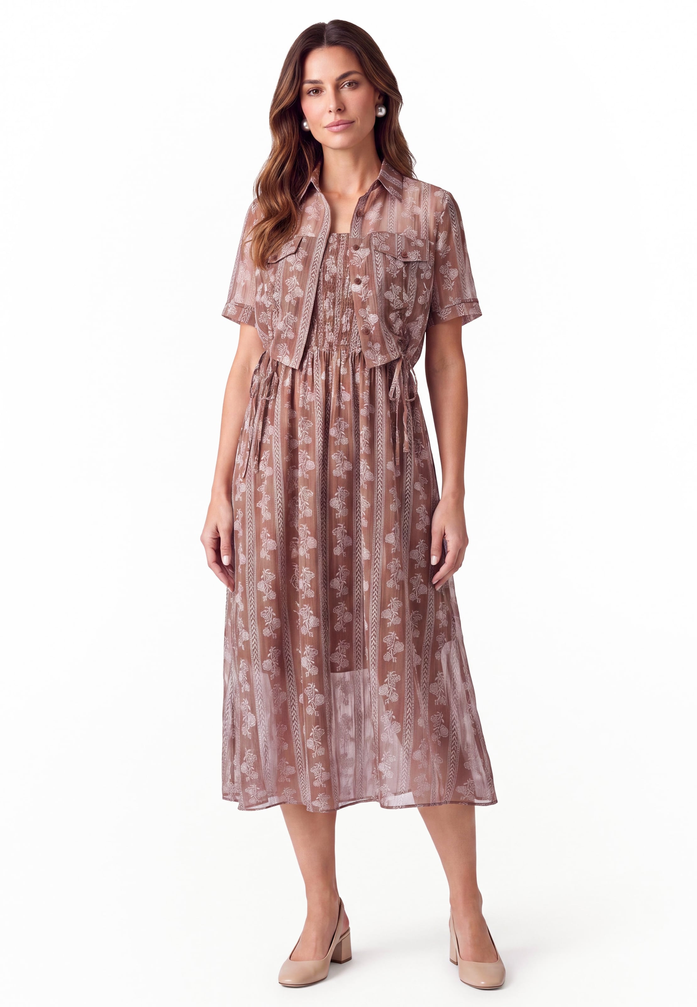 Usha - Vestido em castanho