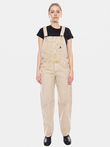 Carhartt WIP Jumpsuit 'W' Bib Overall Straight' in Brown: front