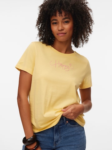 VERO MODA Μπλουζάκι 'VMKILANO' σε κίτρινο: μπροστά