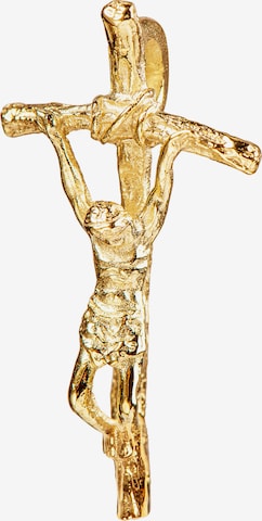 JEVELION Kruzifix Anhänger Kreuz 585 Gold in Gold: predná strana