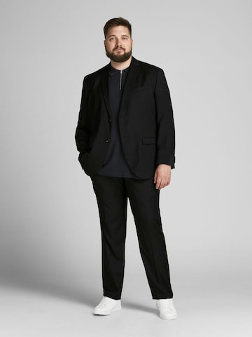 Jack & Jones Plus - Slimfit Traje 'Franco' en negro: frente