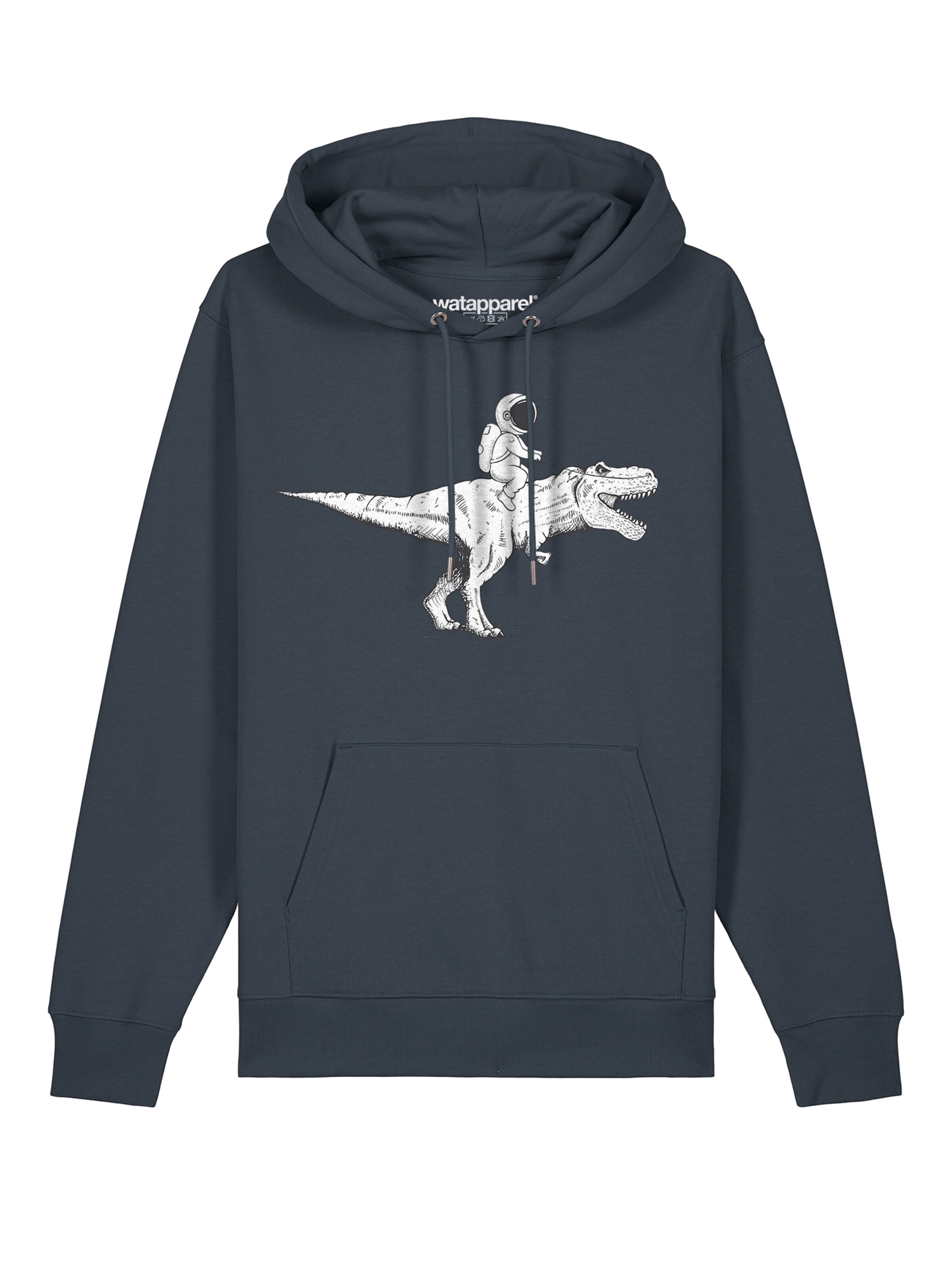 Sweat-shirt ' Astronaut on T-Rex ' Watapparel en gris : devant