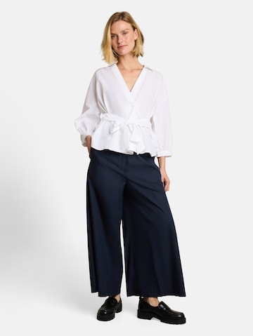 TOM TAILOR Wide leg Broek in Blauw: voorkant