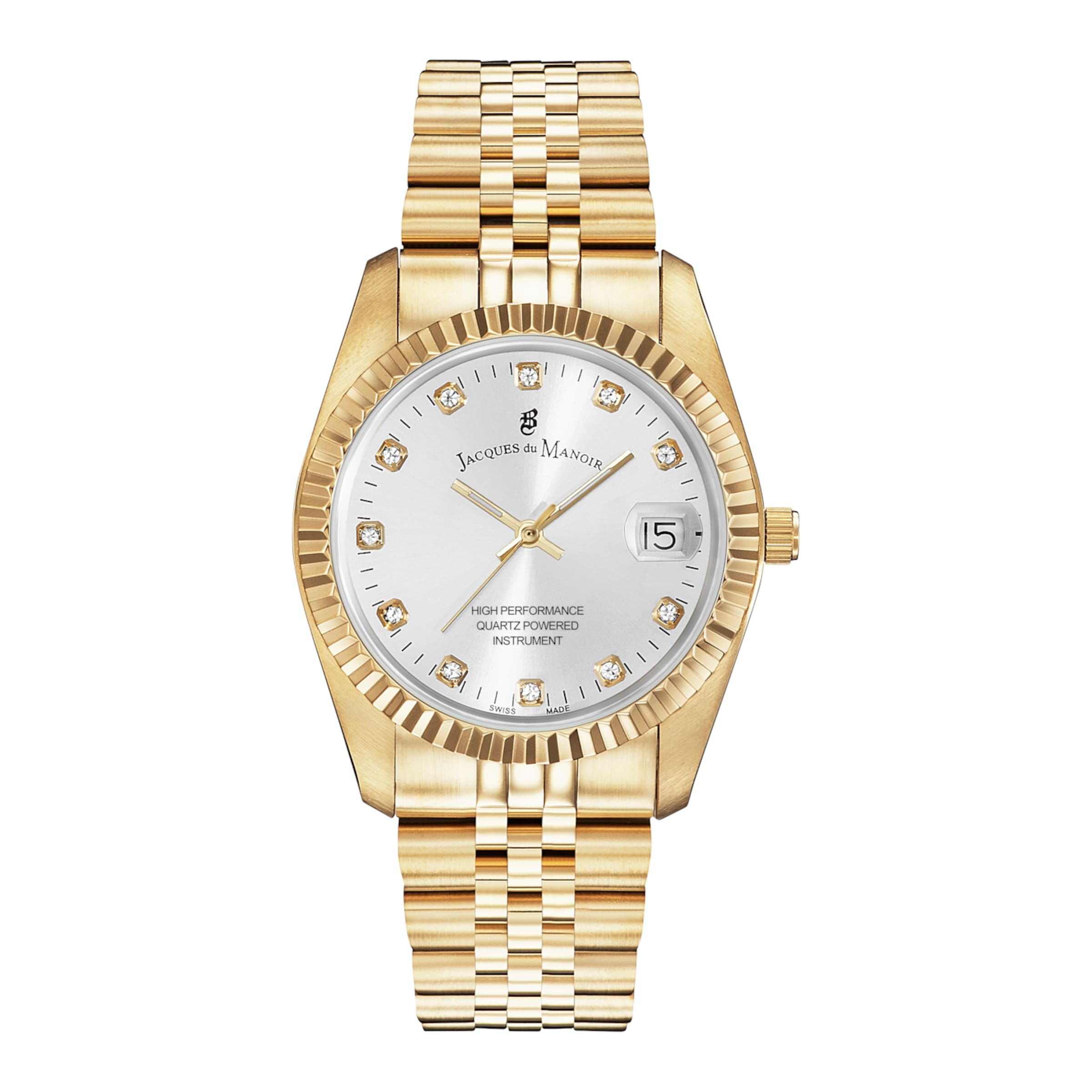 Jacques du Manoir Analoguhr in Gold: Vorderseite