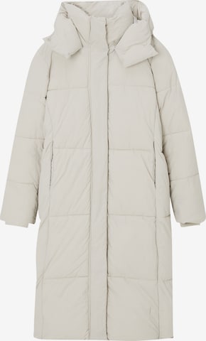 Pull&Bear Winter Coat in Beige: front