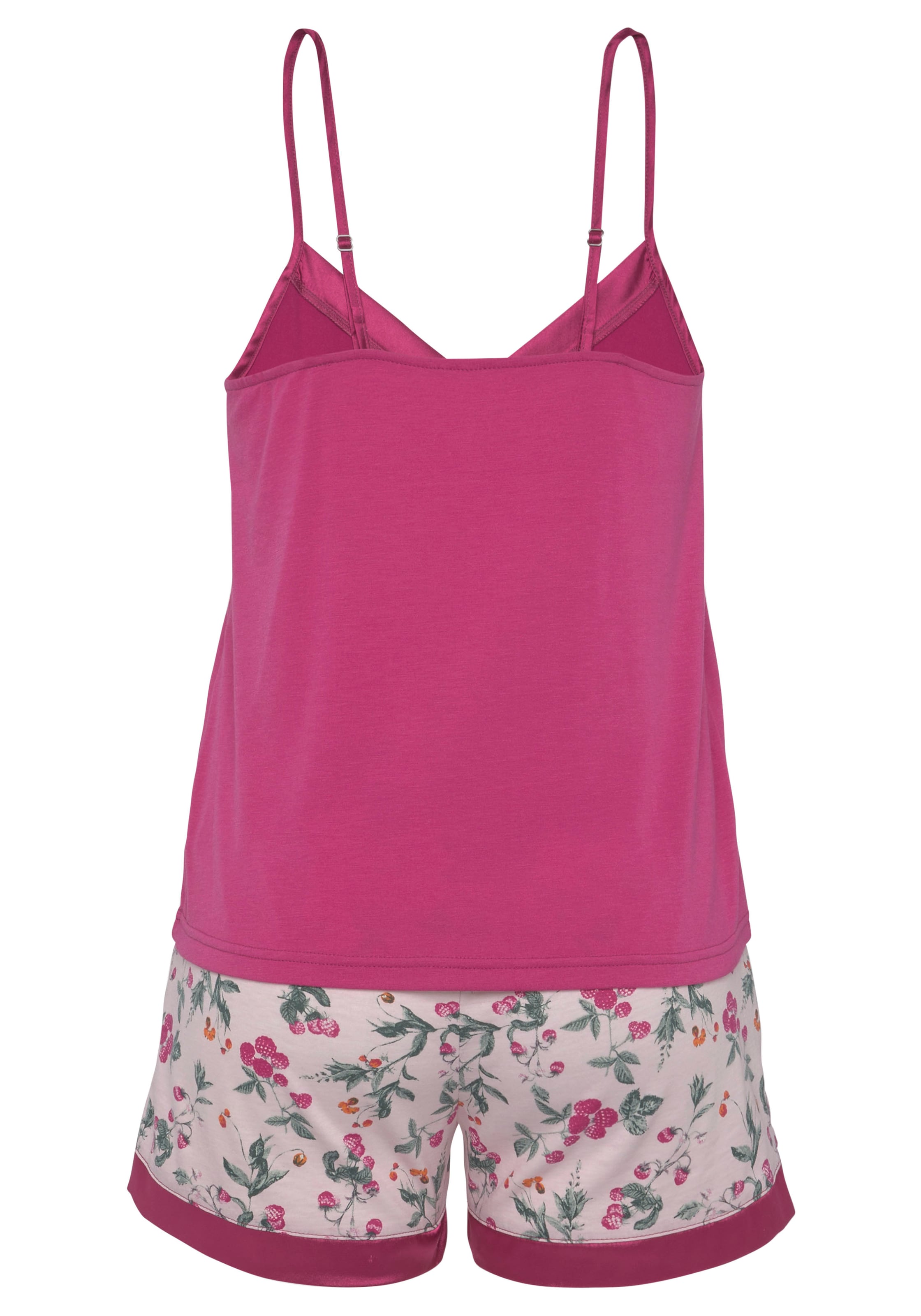 LASCANA Пижама в Ярко-розовый