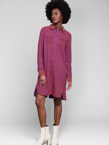 4funkyflavours Shirt Dress 'Dreamality' in Brown