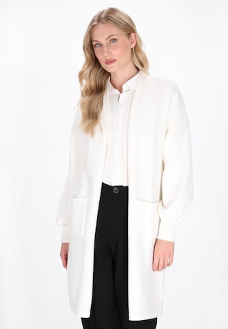 Cardigan 'Classic' DreiMaster Klassik en blanc : devant