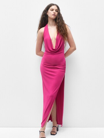 Pull&Bear Evening Dress in Pink: front