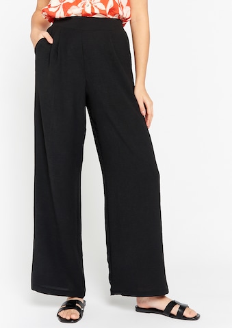 LolaLiza Loose fit Trousers in Black: front