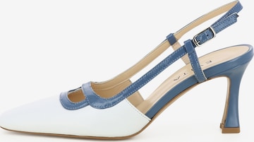 Escarpins à bride arrière 'CARMELA' EVITA en bleu : devant