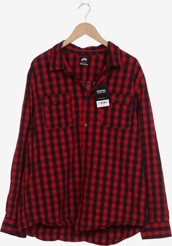 NIKE Button Up Shirt in XXL in Red: front
