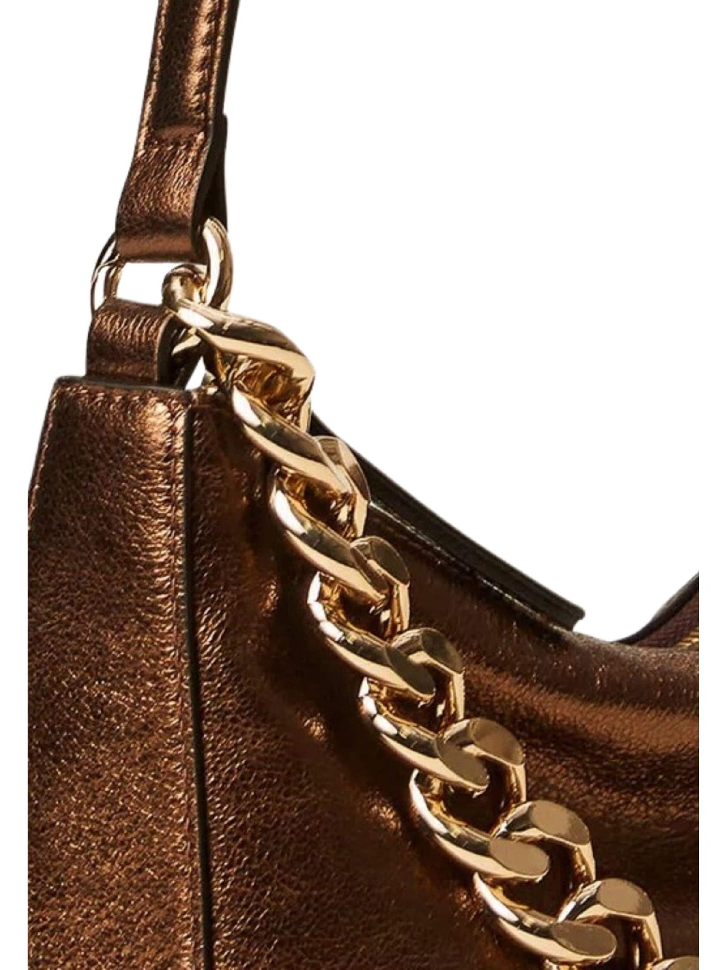 Twinset Handbag ''Liliane' medium laminated leather bag' in Brown