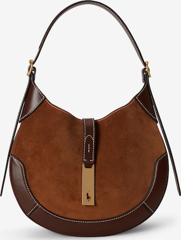 Sac bandoulière Polo Ralph Lauren en marron : devant