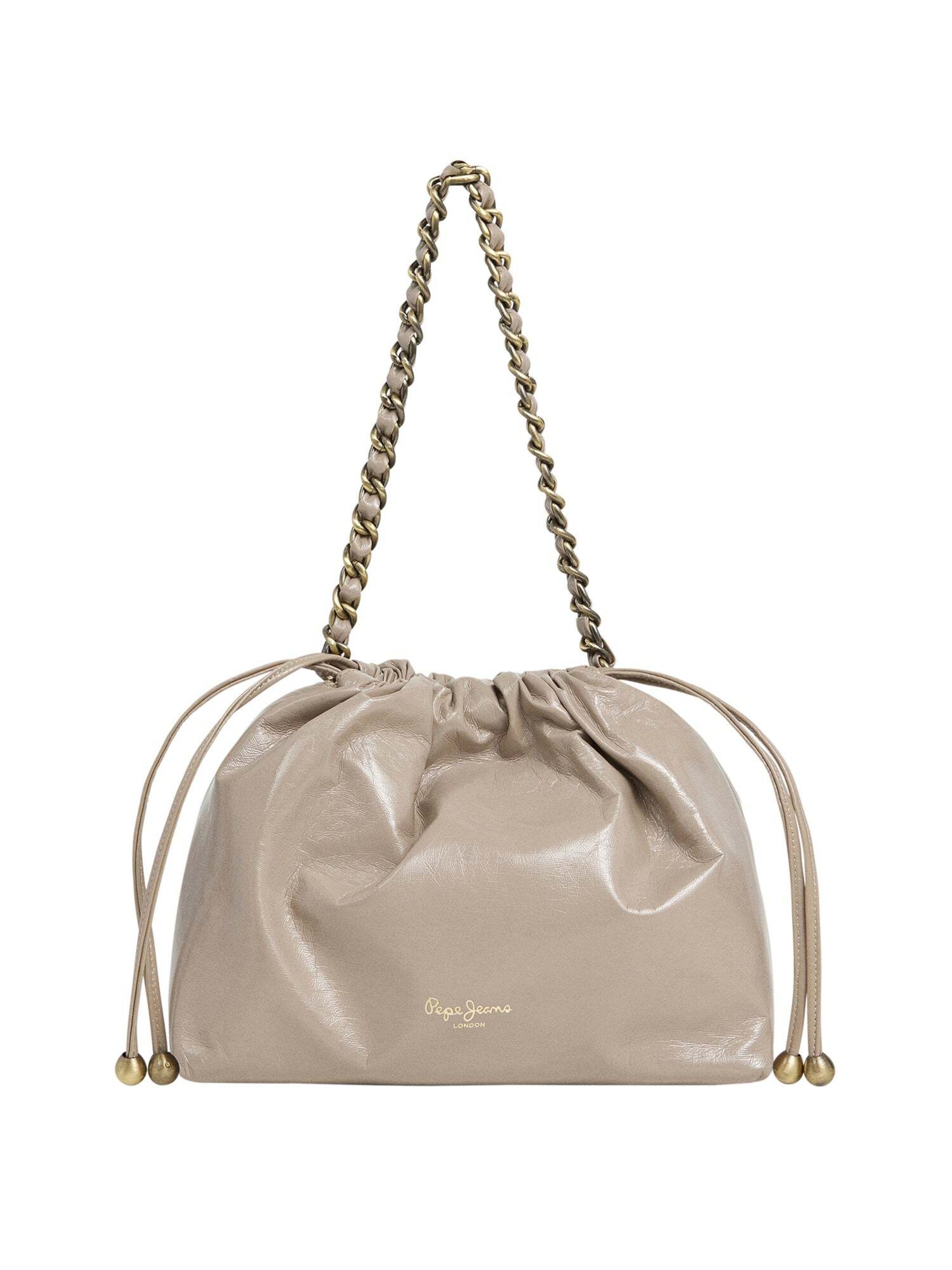 Pepe Jeans Handtas in Beige: voorkant