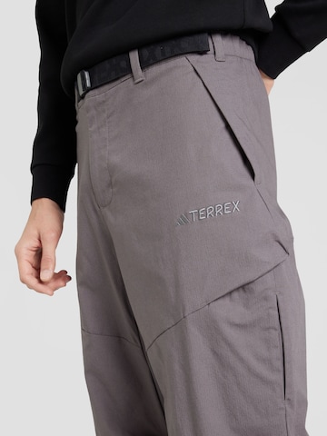 ADIDAS TERREX Regularen Outdoor hlače 'Xploric' | siva barva