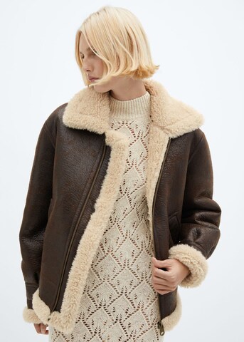 MANGO Between-Season Jacket 'Earhart' in Brown: front