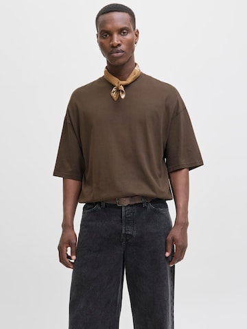 JACK & JONES Shirt 'JJEBradley' in Brown: front