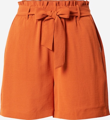 QS Lużny krój Spodnie w kolorze pomarańczowy: przód