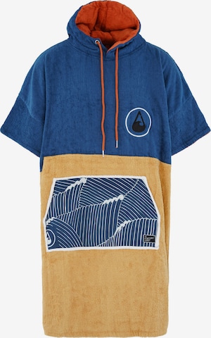 Wave Hawaii Badjas lang  ' Flow ' in Blauw: voorkant