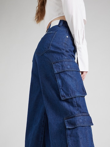 GLAMOROUS Wide leg Cargo Jeans in Blue