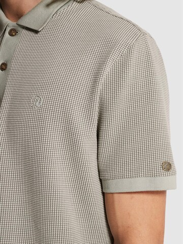 CAST IRON Paita 'Polo shirt with two-tone waffle texture' värissä harmaa