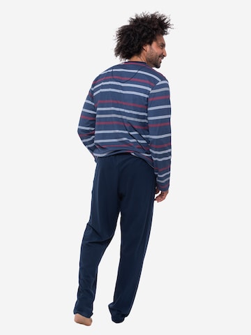 Ammann Pyjama lang 'Night & Home Cotton'‌‌‌‌‌‌‌‌‌‌ in Blau