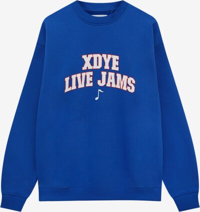 Pull&Bear Sweatshirt in royalblau / rostrot / weiß, Produktansicht