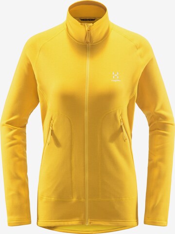 Haglöfs Athletic Fleece Jacket 'Heron' in Yellow: front