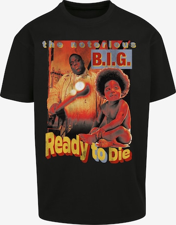 Mister Tee Shirt 'Biggie Ready To Die' in Zwart: voorkant