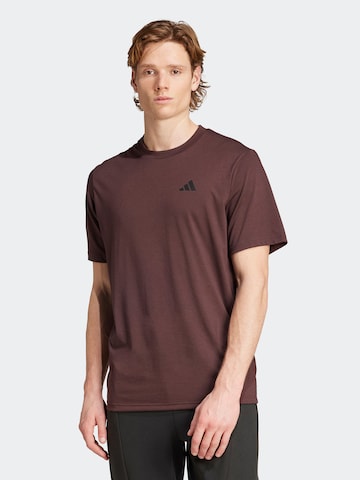 T-Shirt fonctionnel 'Train Essentials Feelready' ADIDAS PERFORMANCE en marron : devant