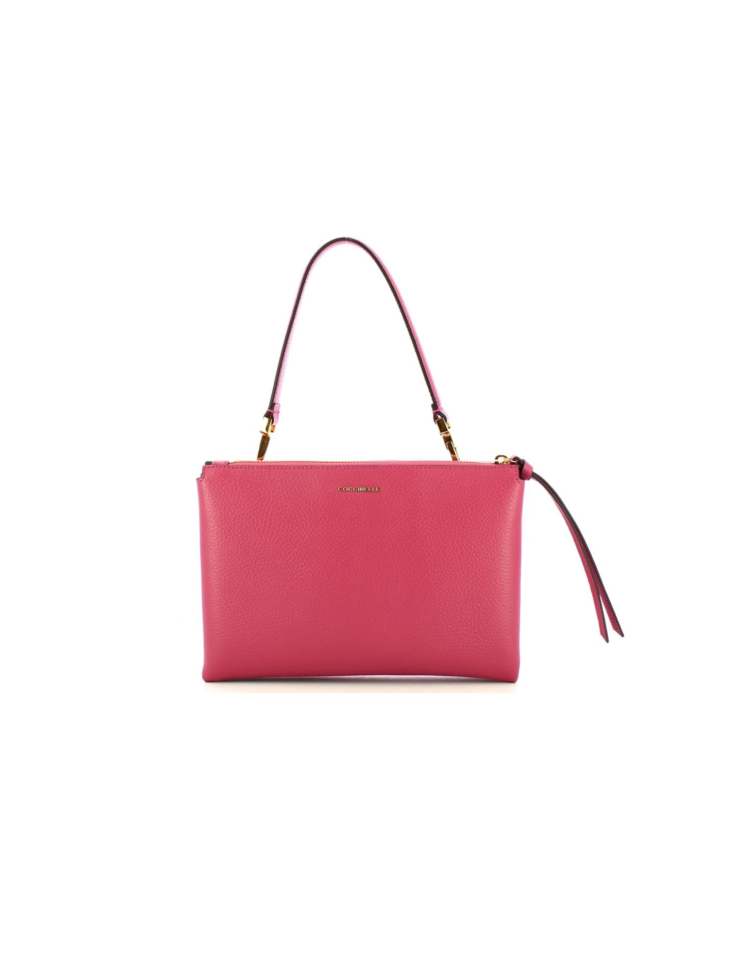 Coccinelle - Bolso de hombro 'Leather shoulder bag Arlettis Coccinelle' en rosa