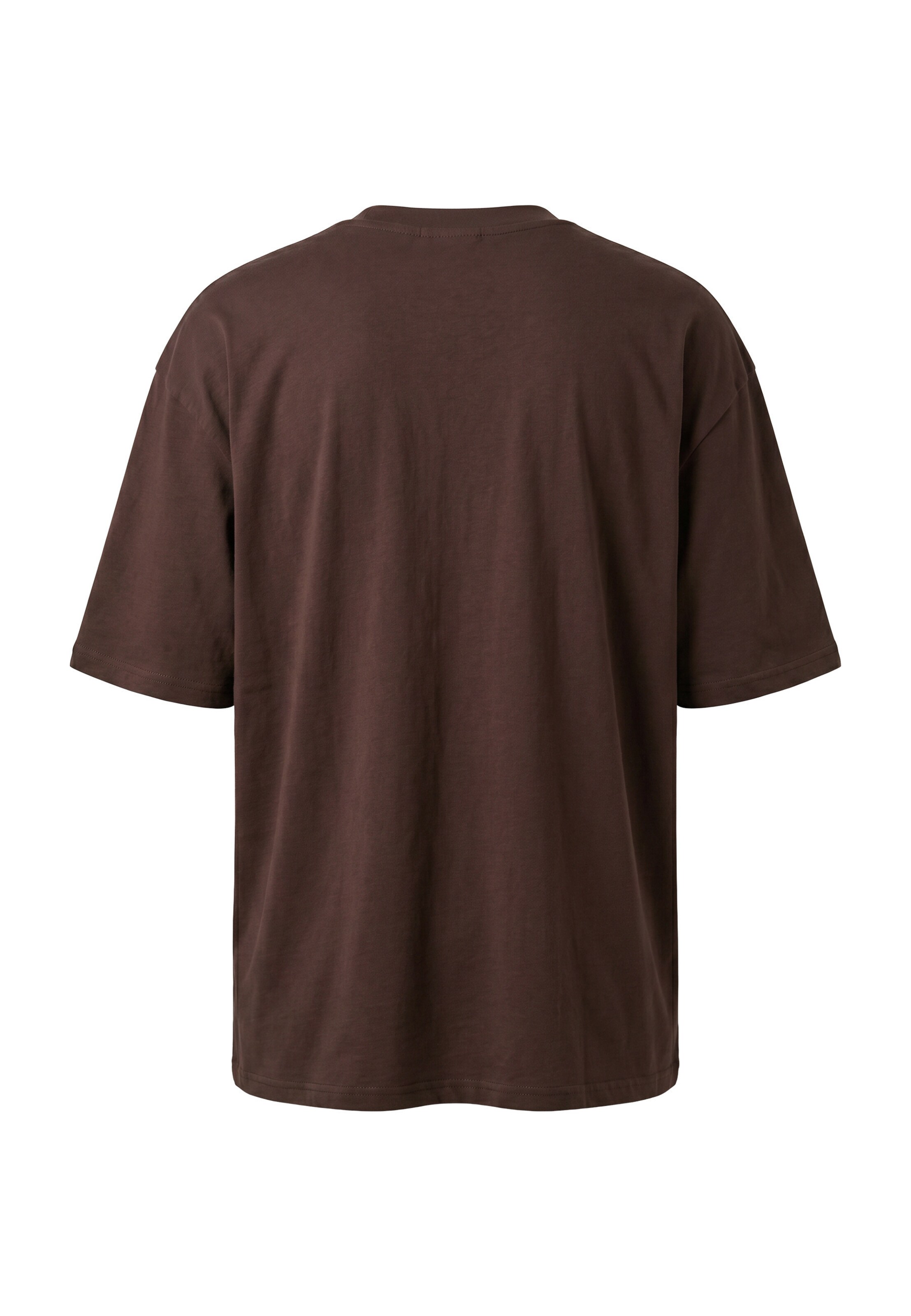 Dropsize T-Shirt 'Embo' in Braun