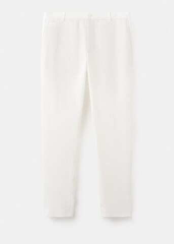 MANGO MAN Regular Chino Pants 'Oyster' in White