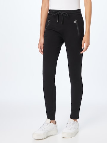 Coupe slim Pantalon 'EASY smart' MAC en noir : devant