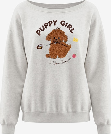 Sweat-shirt MYMO en blanc : devant