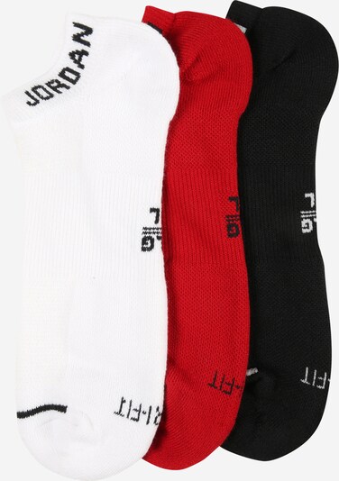 Jordan Chaussettes en rouge / noir / blanc, Vue avec produit