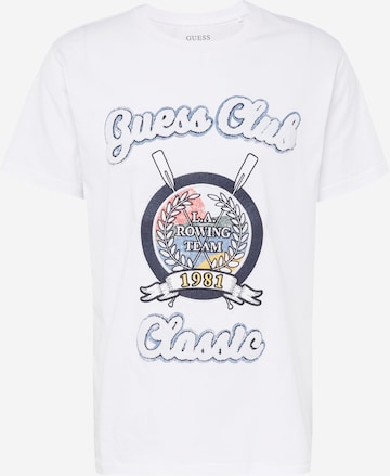 T-Shirt 'Meier' GUESS en blanc : devant