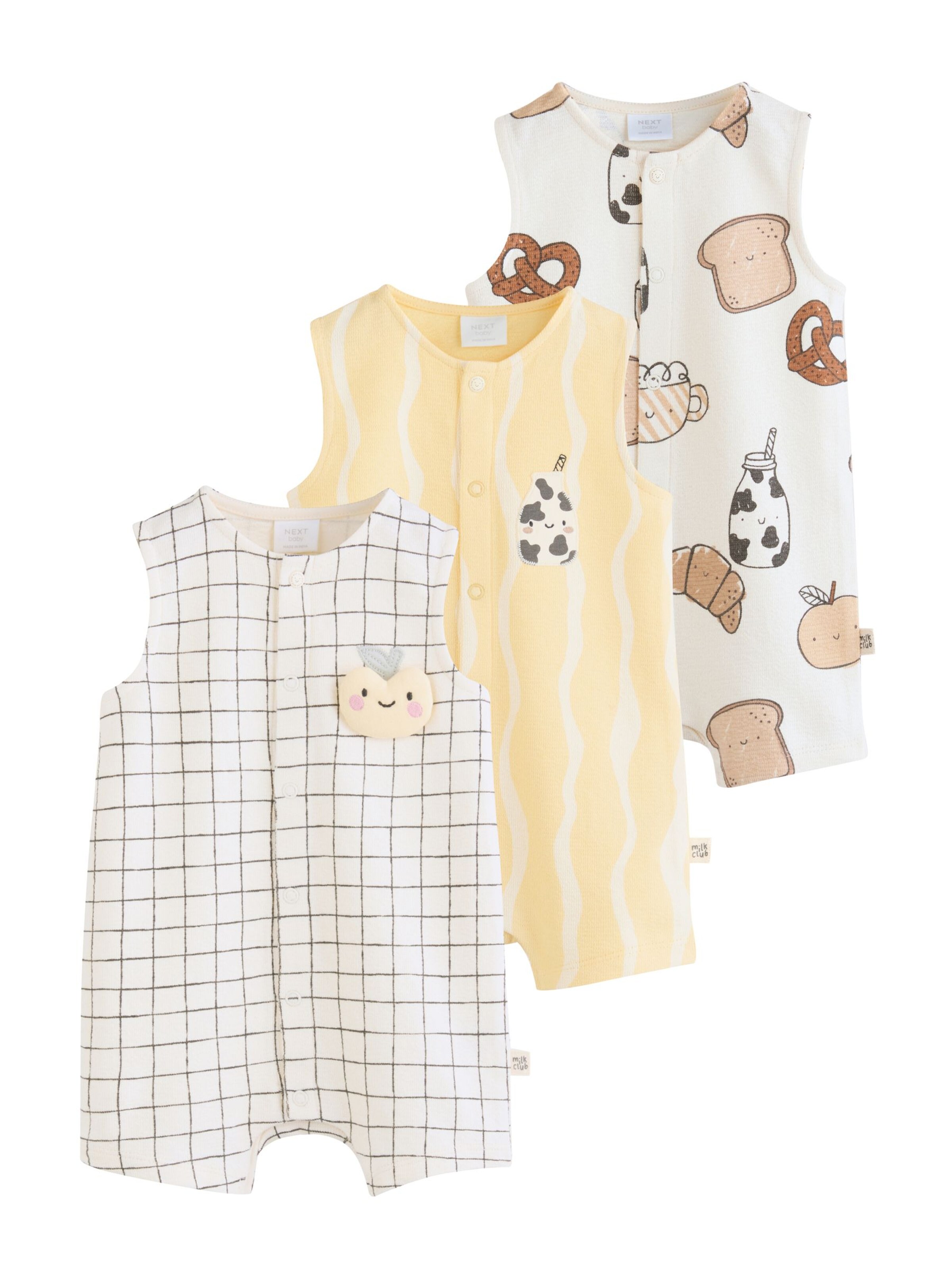 dzeltens Next Kombinezons/bodijs: no priekšpuses