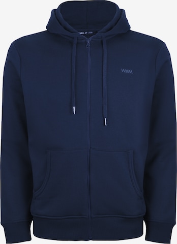 WEM Fashion Zip-Up Hoodie 'Spell' in Blue: front