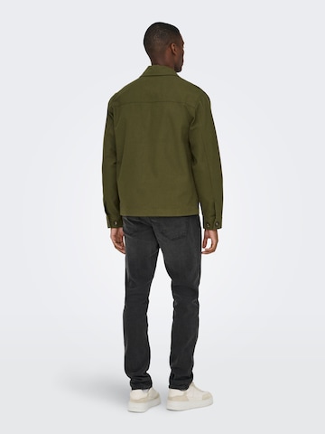 Only & Sons - Ajuste regular Camisa 'ONSRONNIE' en verde