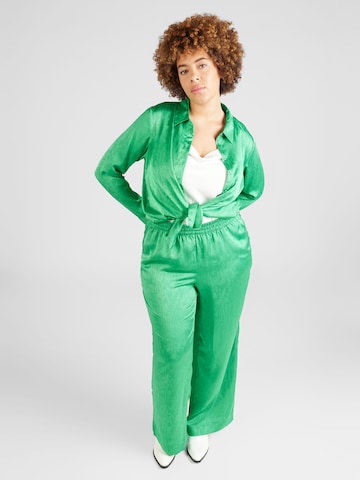 Vero Moda Curve - Perna larga Calças 'CRISTI' em verde