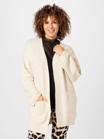 ABOUT YOU Curvy Strickjacke 'Theodora' in Beige: predná strana