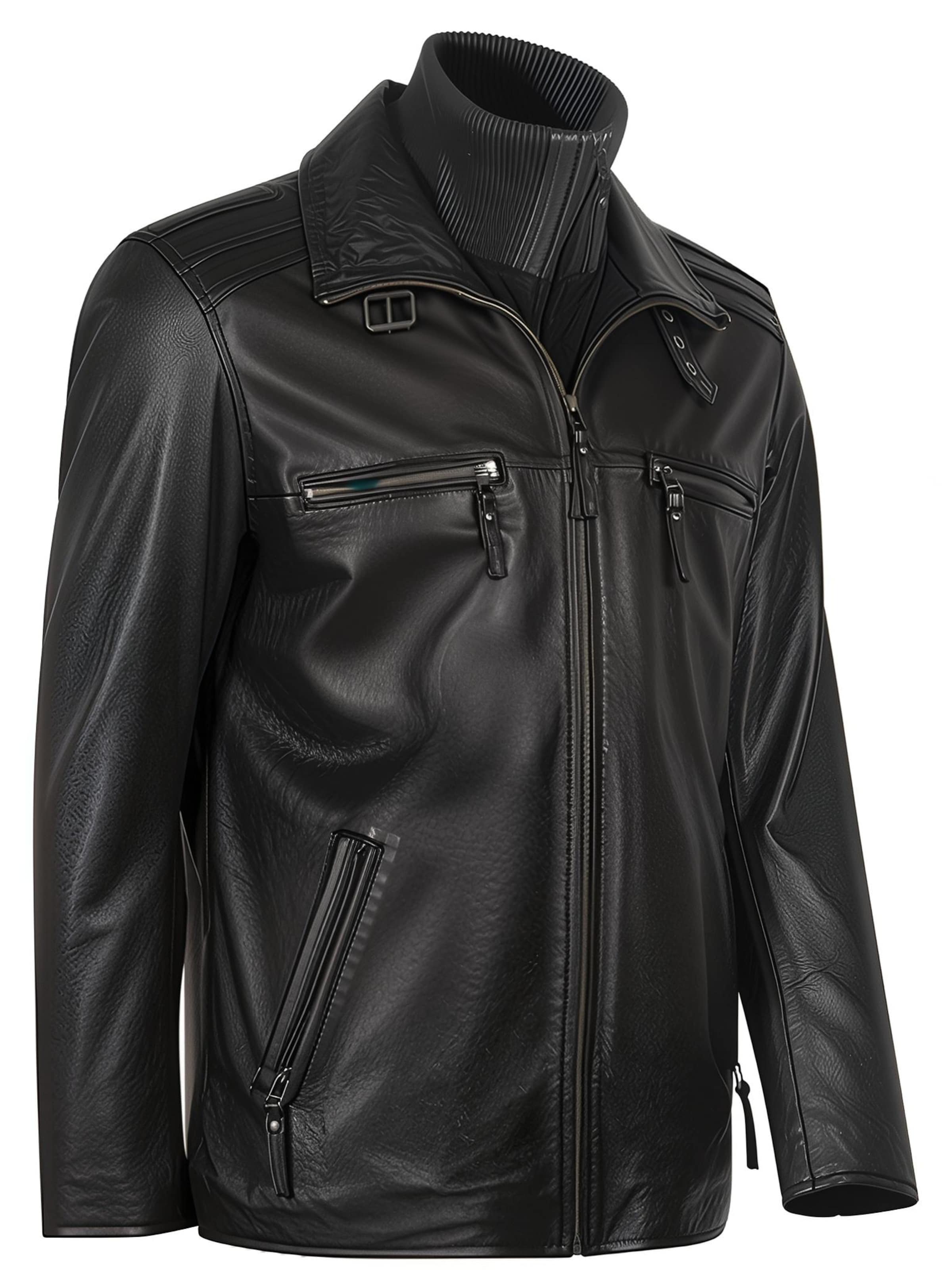 CYCAS D'OR Overgangsjakke 'FLEX PARKA - 2 IN 1' i sort