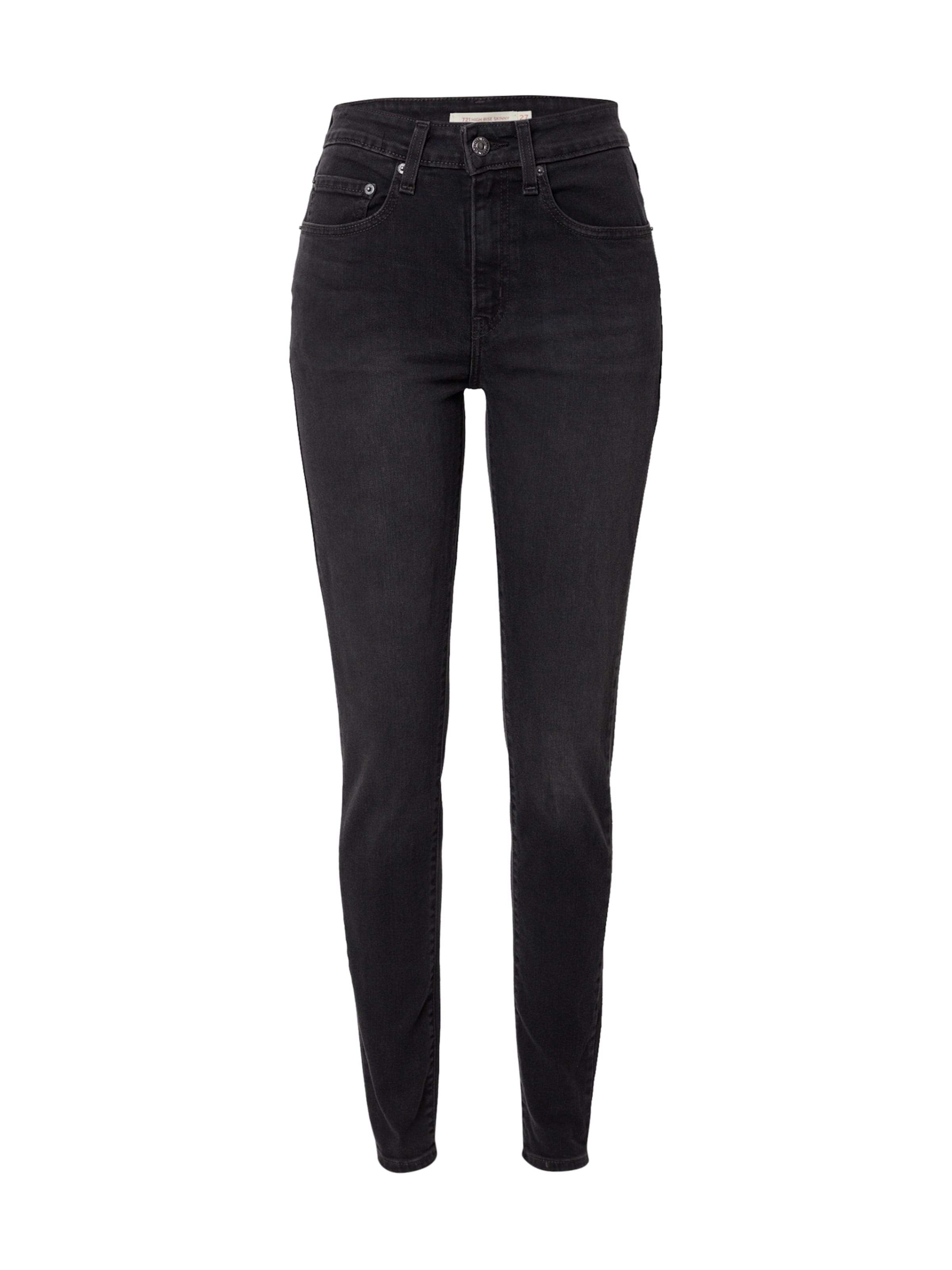 LEVI'S ® Skinny Jeans '721' in Zwart: voorkant
