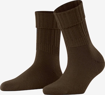 FALKE Socken 'Striggings Rib' in Braun: Vorderseite
