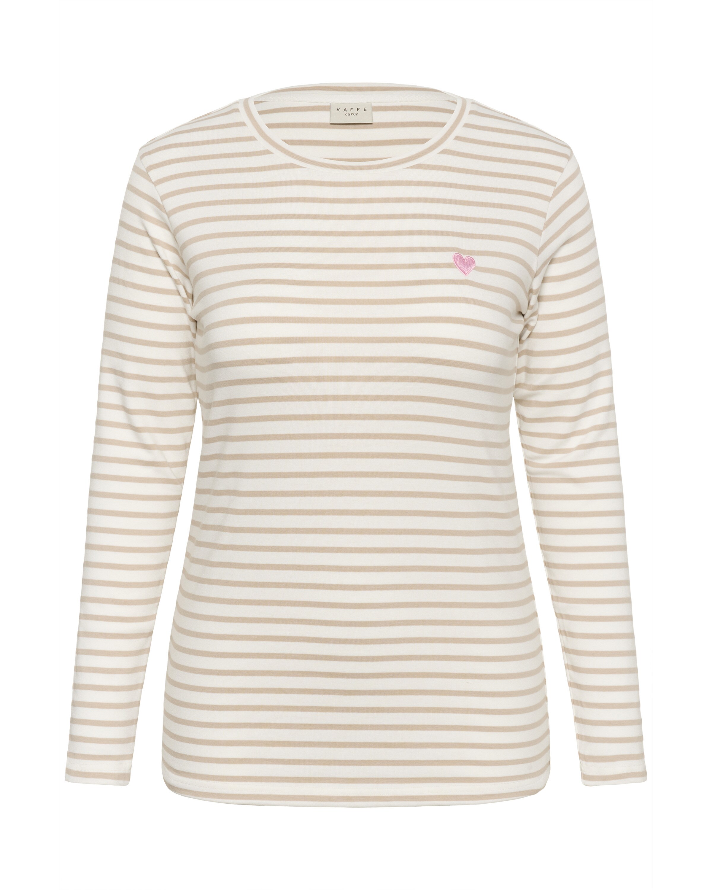 KAFFE CURVE - Camisa 'Lia' em bege: frente